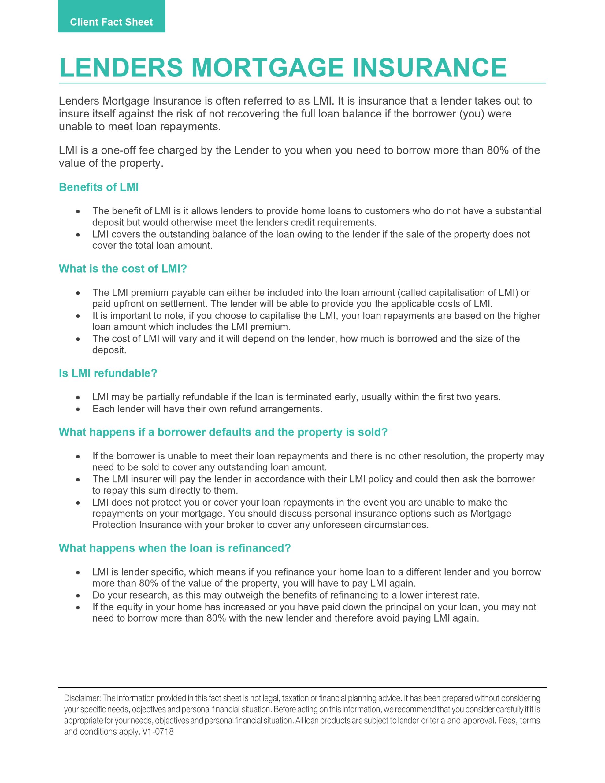 Lenders Mortgage Insurance