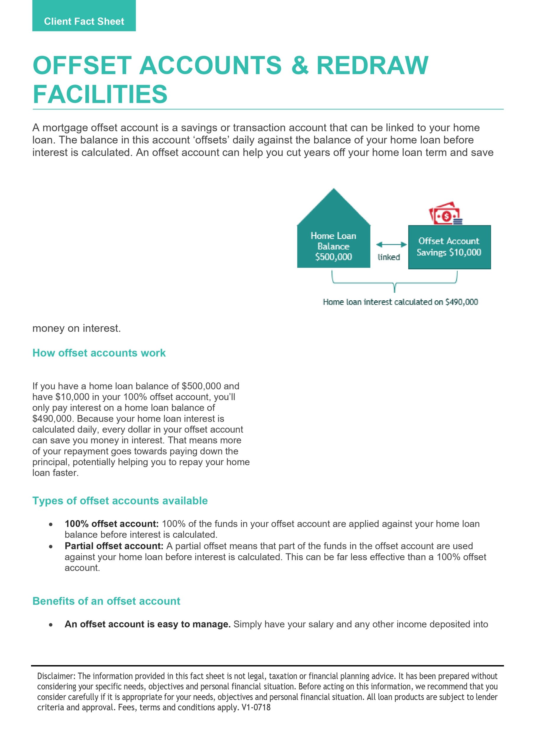 Sanford Finance Fact Sheets_Offset Account Redraw Facilities